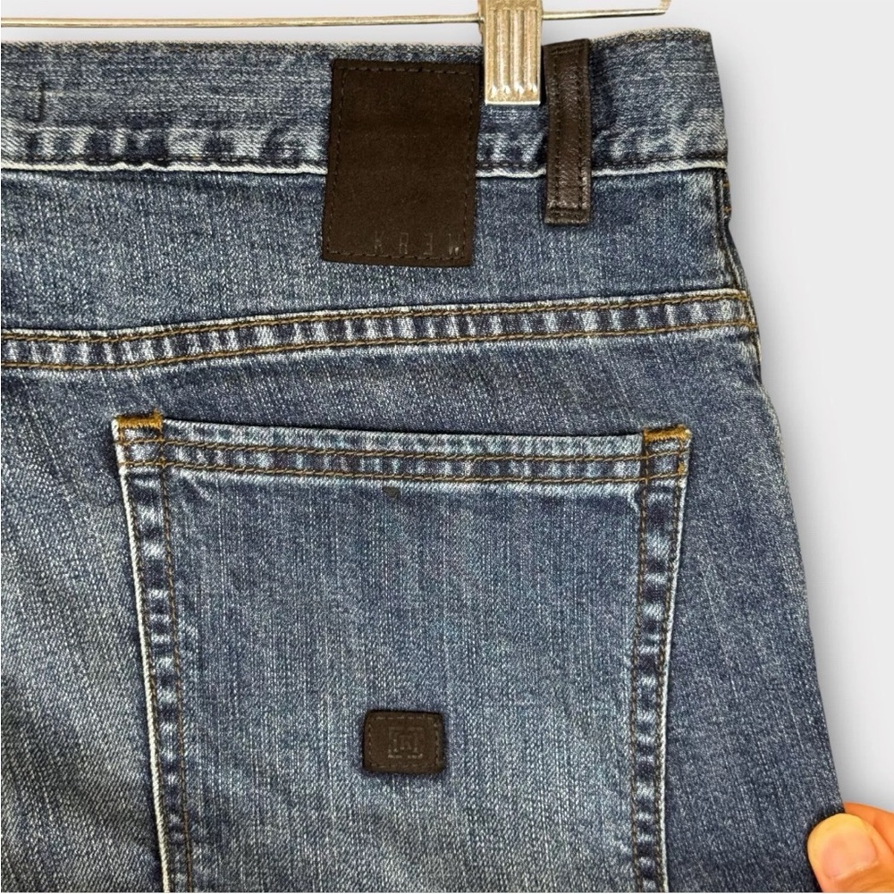 KREW Jeans Kslim Mens Size 32 Fits 33x33 Blue Mid Wash Denim Skate Boarding KR3W - Picture 11 of 14